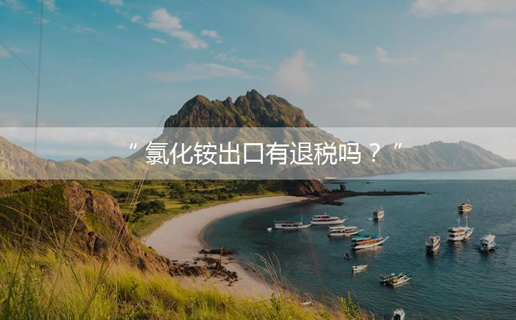 氯化銨出口有退稅嗎？